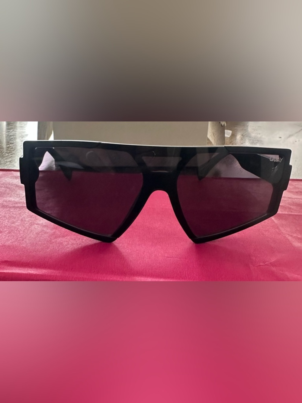 Quay Space Age 111 Shield Sunglasses Black Oversized - Lens Cat 3
